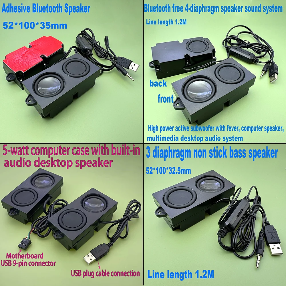 USB small soundbos Stereo mega bass portable speaker computer advertising LCD audio multimedia desktop audio DIY small speaker