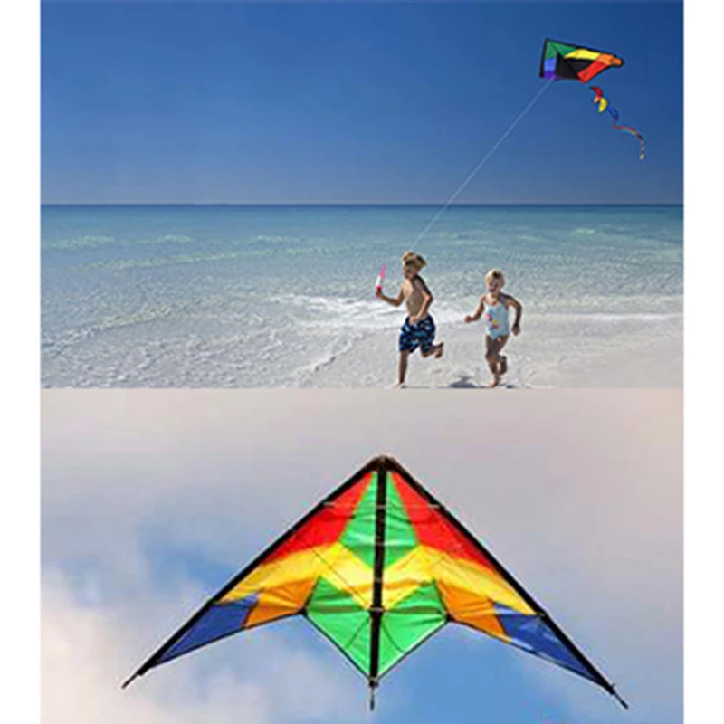 Large Delta Kites Flying Toys For Children Handle Line Outdoor Sports Nylon Professional Wind