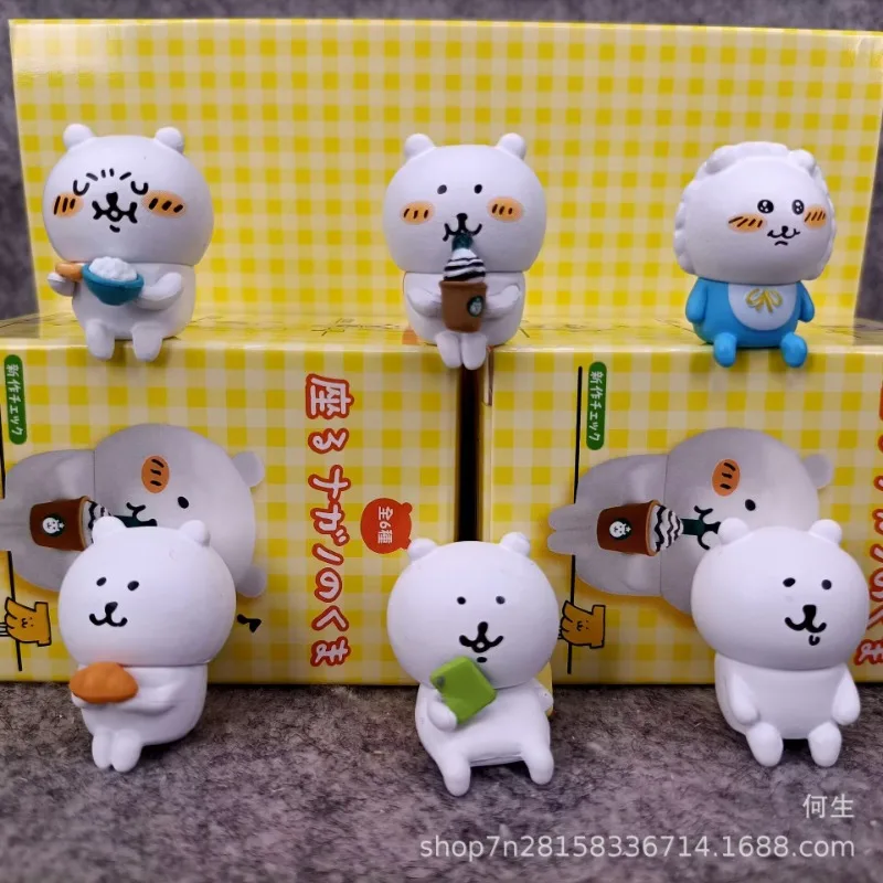 

6Pcs/set Chiikawa Blind Box Toys Sitting Posture Emoticon Anime Figrue Doll Model Gifts Toys Desktop Decoration