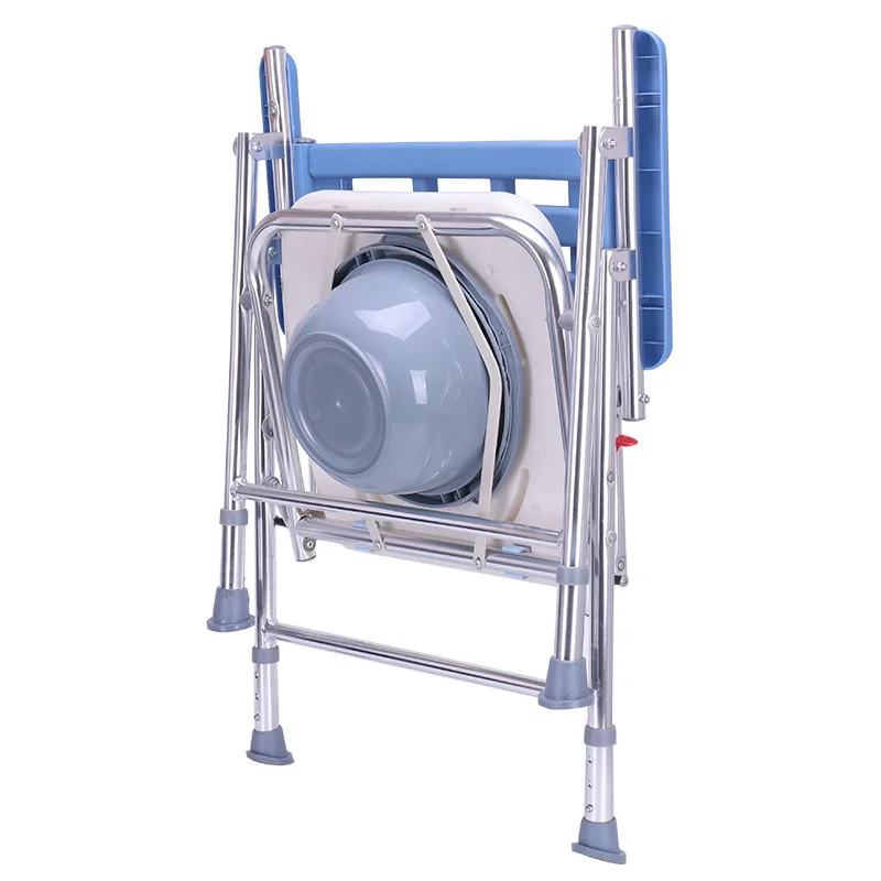 Foldable Portable Adult Potty Chair Disabled Commode Chair Medical Toilet Chair for The Elderly