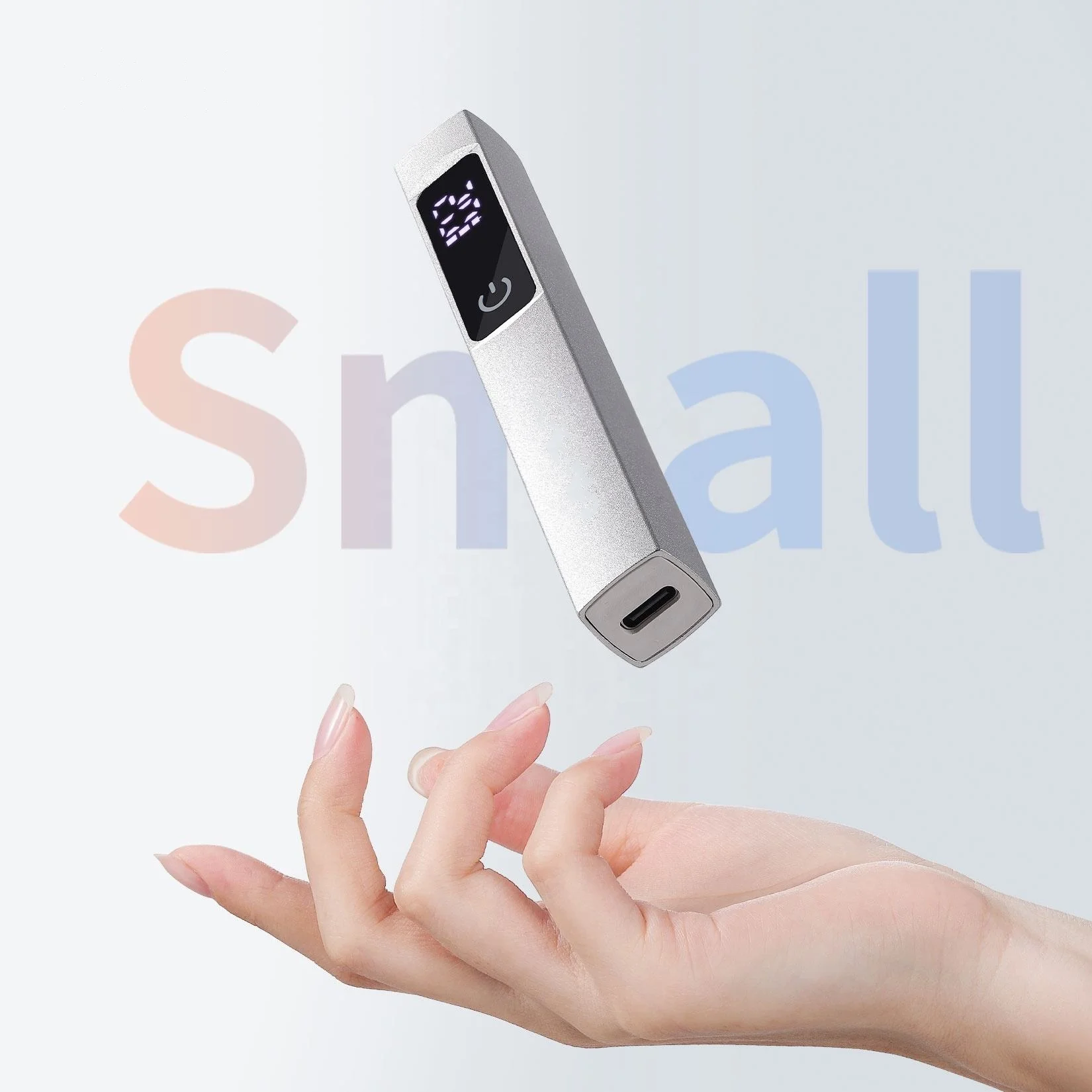 One-Line Lamp Quick-Drying Aluminum Alloy Nail Lamp Handheld Portable Mini Nail Phototherapy Rechargeable Lamp