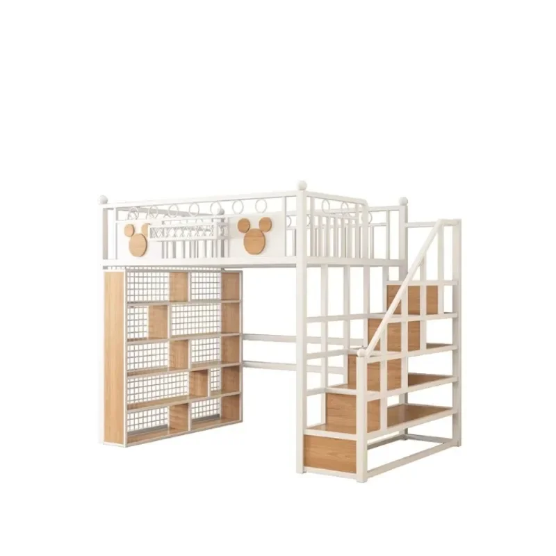 Ironwork elevated bed sheet upper children's loft bed