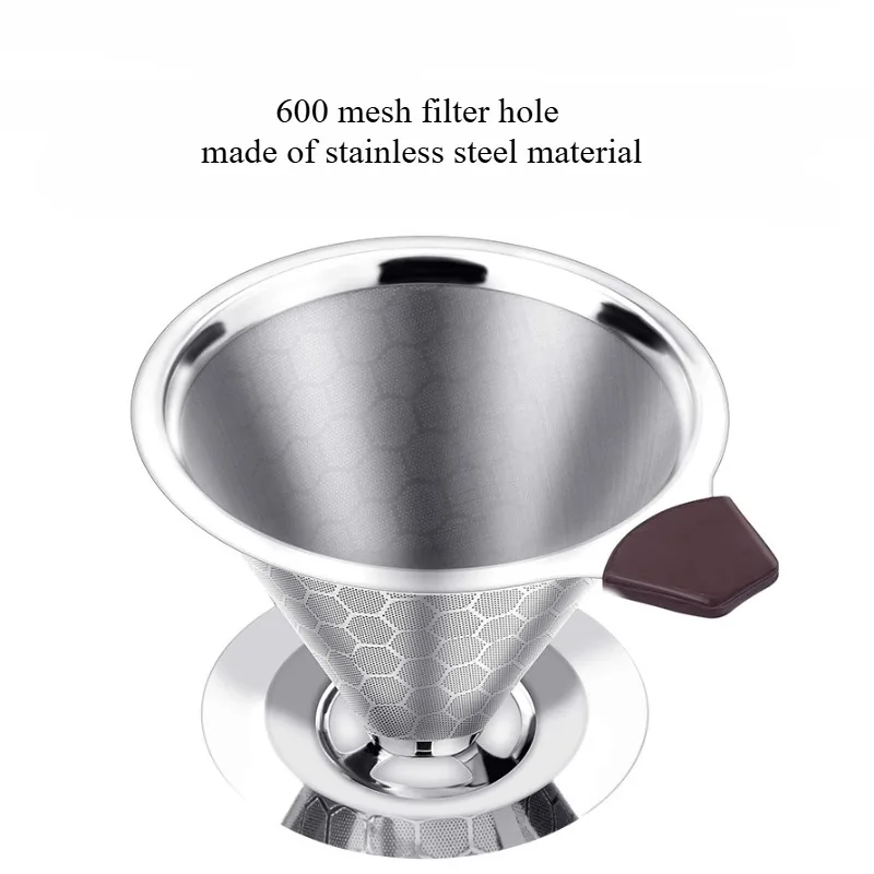 

2-4cup Reusable Coffee Filter Holder Double Layer Stainless Steel Coffee Tea Strainer Accessories Coffee Making Tool