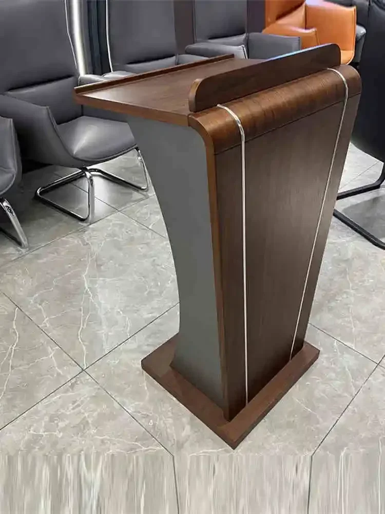 Office furniture Solid wood lectern Conference room lectern Simple modern information desk Reception desk Teacher chair lectern