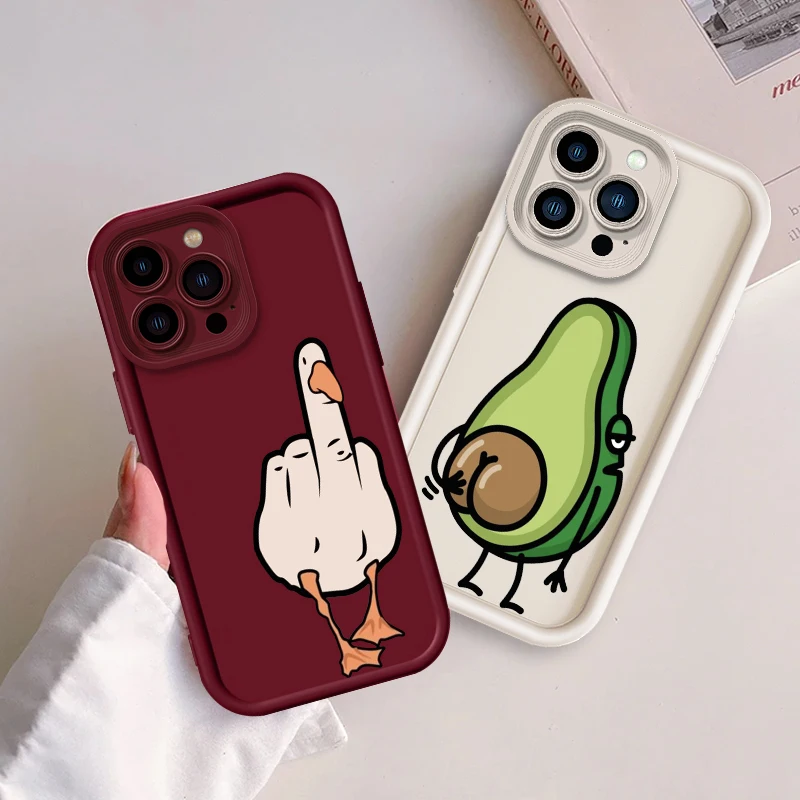 Cartoon Spoof Ins Style For Apple iPhone 15 14 13 12 Pro Max Mini 11 XS X XR 8 7 6 Plus Eye Ladder Cover Capa Fundas Phone Case