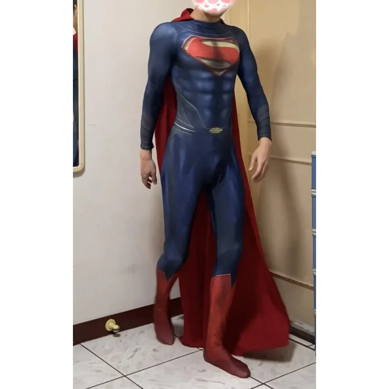 Sky03 大人子供鋼鉄の男コスプレ衣装全身タイツスーツスーパーヒーローハロウィンボディスーツパーティー Jumpsuit55Hu%