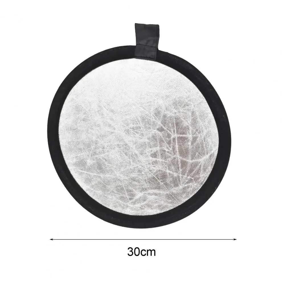 Refletor de luz redonda para câmera, Refletor de fotografia leve, Difusor Resistente ao Desgaste, Portátil, 30cm