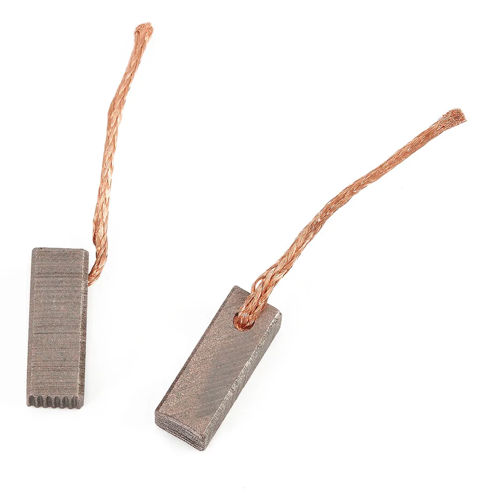 2Pcs 7x7x18mm Carbon Brushes With Copper Wire For Car Truck Fan Blower Wipers Climate Control Motor Power Tool Replacement Pa