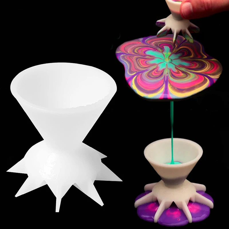 Acrylverf Gieten Split Cup Mini 7-Poot Trechter Split Cup Voor DIY Maken Giet Schilderen Mandala Bloem Graffiti Accessoires