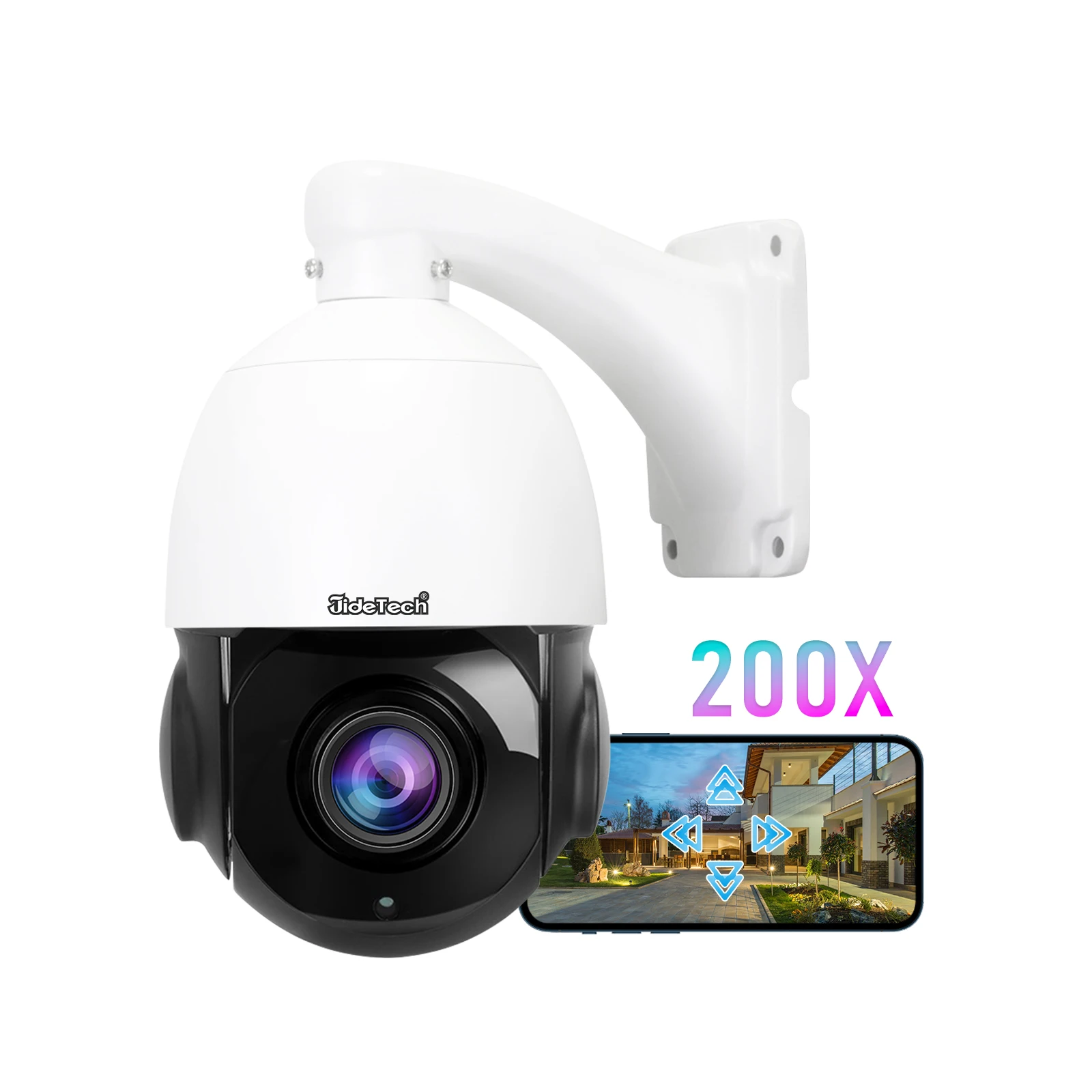 JideTech 5MP POE PTZ كاميرا شبكة مراقبة خارجية 20X زووم بصري مع رؤية ليلية وكشف الإنسان IP Security IP66 مقاوم للماء #2