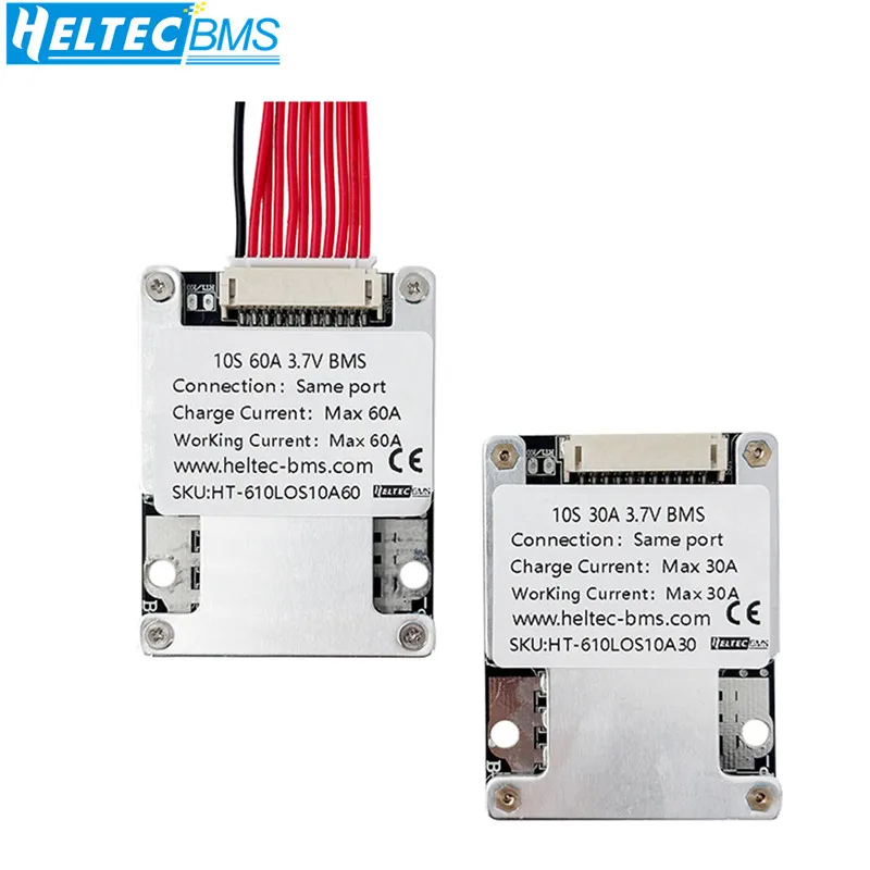 Heltec BMS 10S 36V 30A 60A BMS 6S 7S 24V Balanced 18650 Battery Protection Board for 550W 1200W Electric Wheelchair/Robotic BMS