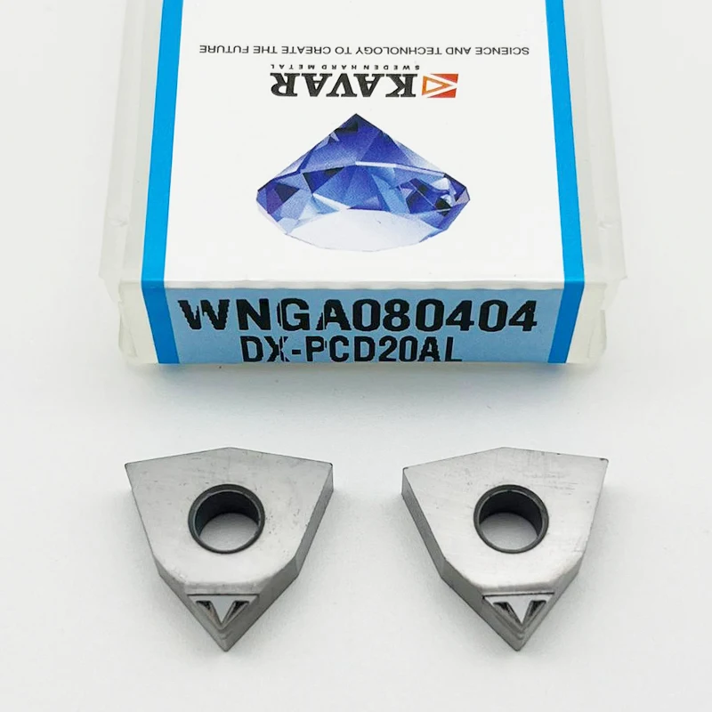 WNGA080402 WNGA080404 WNGA080408 PCD30AL PCD Diamond Insert WNMG WNGA Chip Breaking Tool CNC Carbide PCD Insert