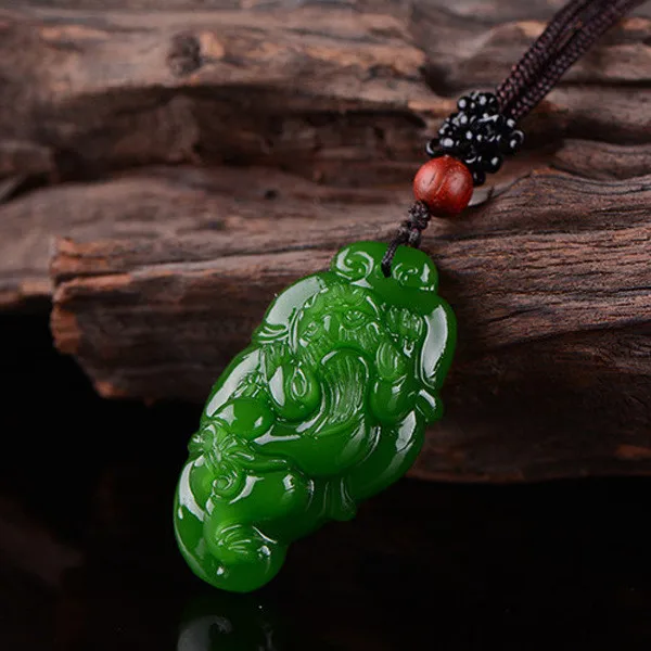 Xinjiang Hotan Jade Jasper Pendant Men's and Women's Overnight Wealth Recruitment Transfer Pendant Sweater Chain