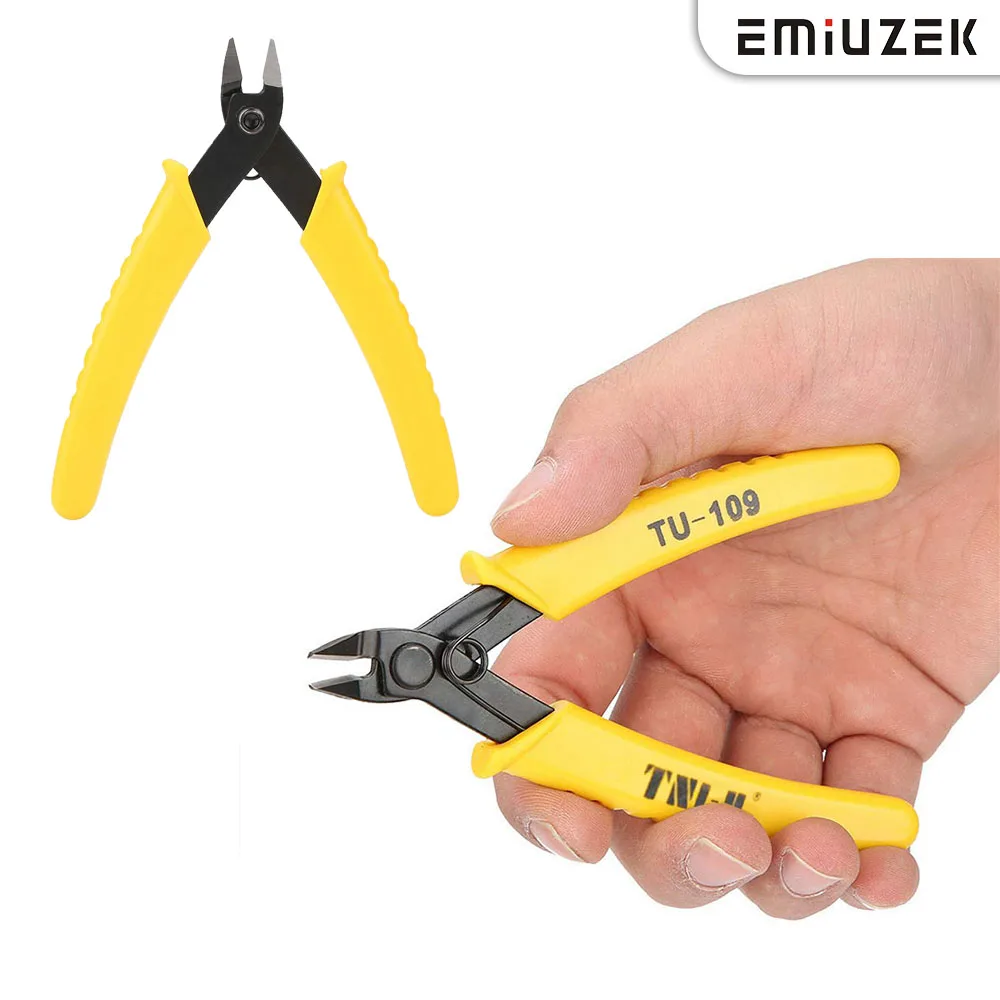 

Cutting Pliers Diagonal Pliers Nipper Side Snip Cable Wire Cutter Clamp TU-109 5" Mini Electronic Hand Tool Cutters