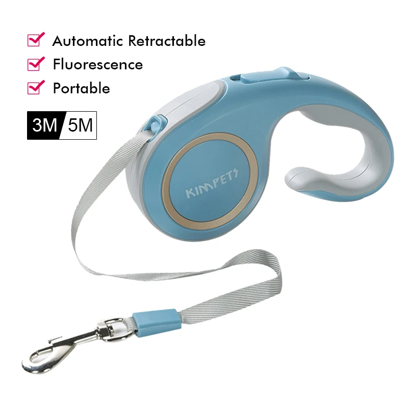 

3M 5M Small Dog Leash Automatic Retractable Pet Lead Rope Cat Extending Adjustable Leashes Puppy Easy Walk Traction Roulette