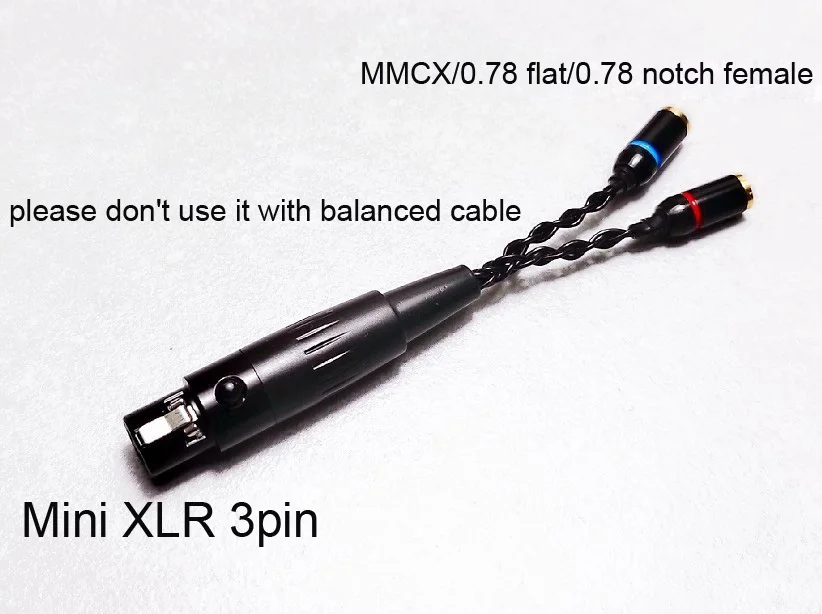 2.5MM/3.5MM/MMCX/0.78 Flat Female To 3PIN Mini XLR Plug Adapter Adaptor Connector For DT700 ProX DT900 ProX DT1990 DT1770 PRO