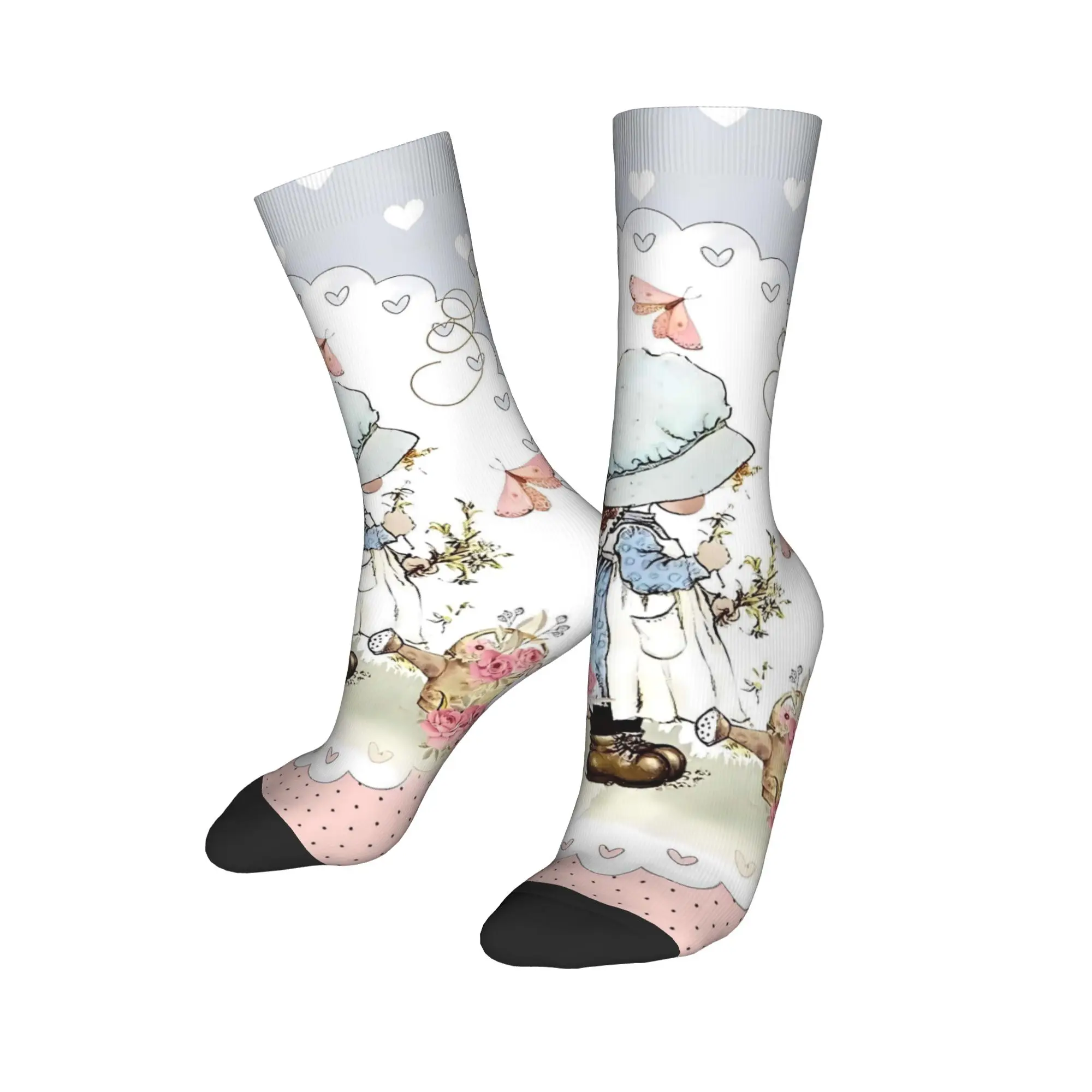 Couple Socks Sarah Kay With Cat Knitted  Stockings Anti Bacterial Comfortable Socks Autumn Trendy Graphic Outdoor Socks