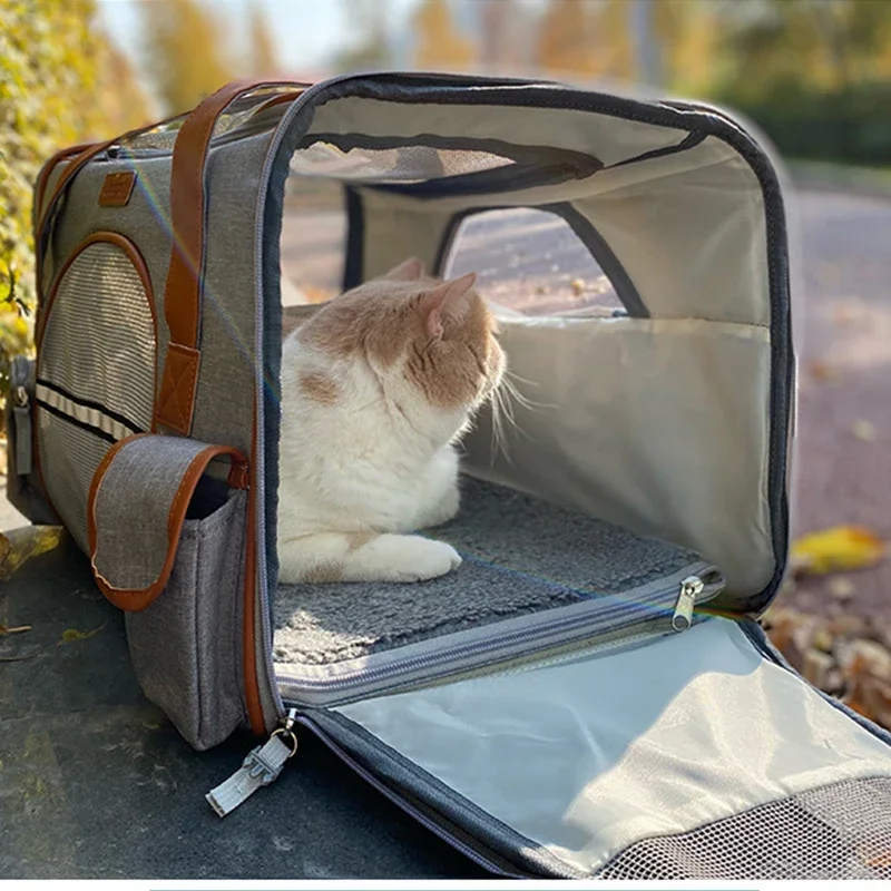 Borsa a tracolla per cani borsa a tracolla per animali domestici borsa a tracolla multiuso in tinta unita trasportino per animali domestici per