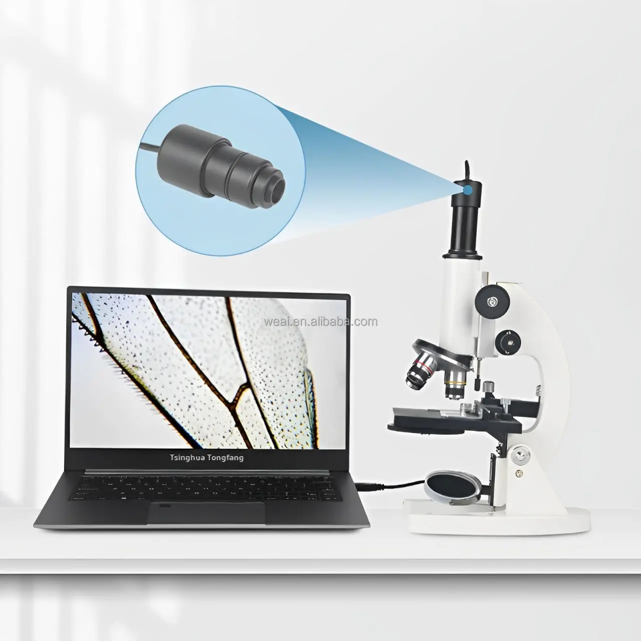 WEIAI Biological Microscope 640X/1000X/1600X Laboratory Education Hd Display Digital Monocular Microscope Student Microscopes