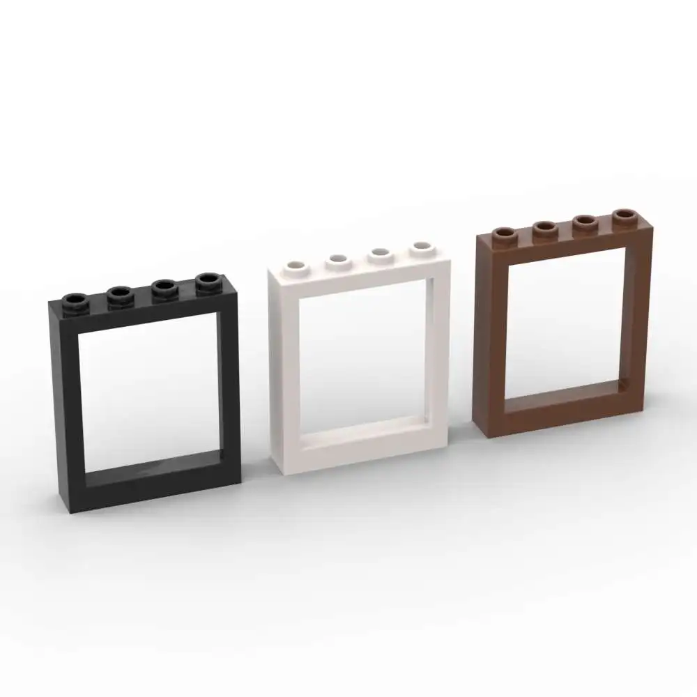 MOC 10 STKS 6154 Deur Raam Monteren Baksteen Frame 1x4x4 Lift Vervangbare Bouwstenen Creatief Speelgoed Volwassenen Jongens Vakantie Geschenken