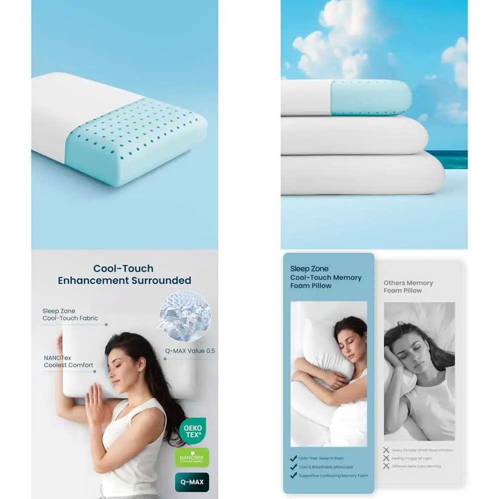 

"Memory Foam Pillow for Comfortable Sleep: Breathable, Skin-Friendly, and Ideal for All Sleeping Positions"