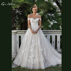 Vestido De Novia De tul estilo bohemio, traje De Novia con hombros descubiertos Sexy, escote Corazón, Espalda descubierta, 2022