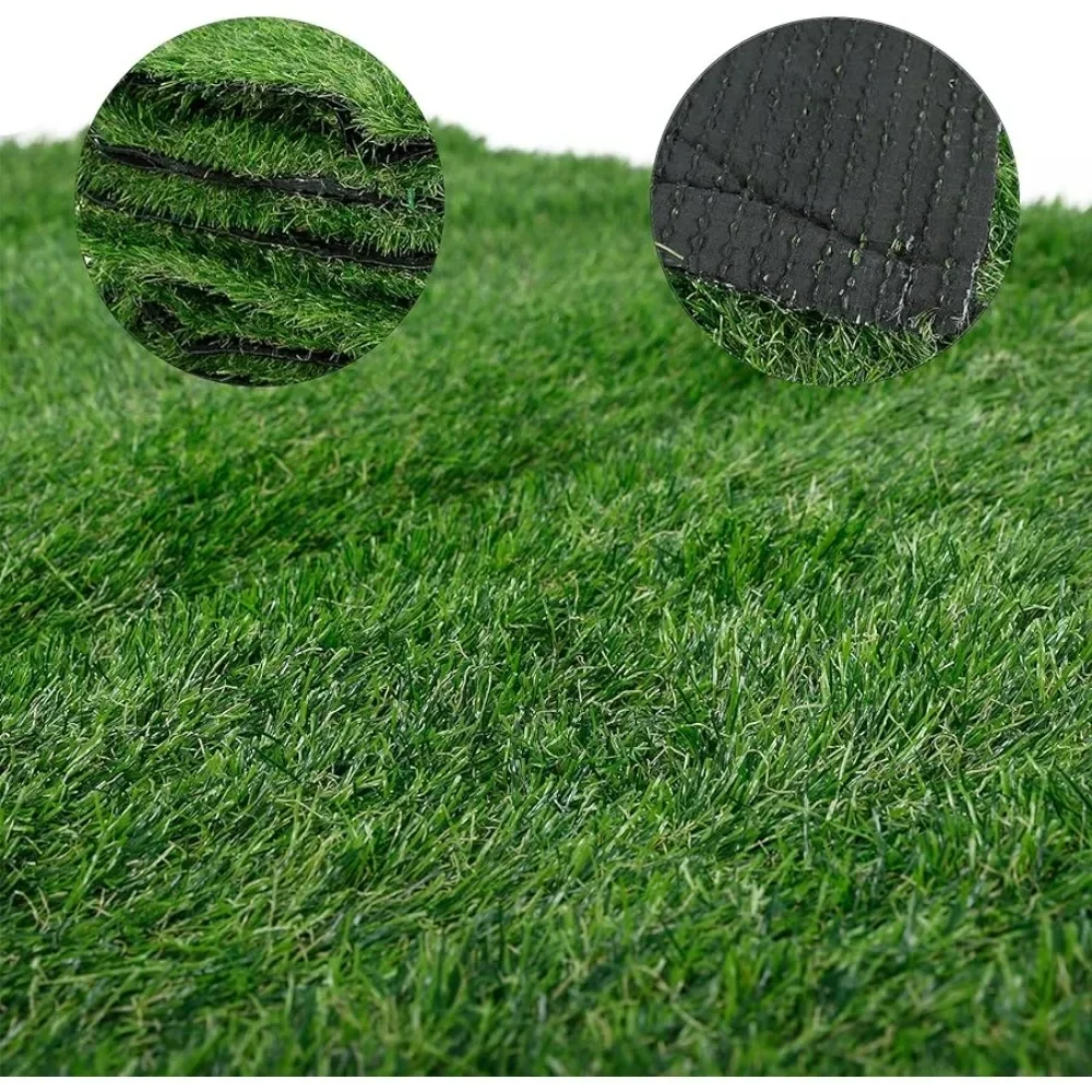 

Artificial Lawn Landscape with Artificial Realistic Grass and Thick Fake Grass Mat Backyard, Artificial Turf Fake Grass Mat