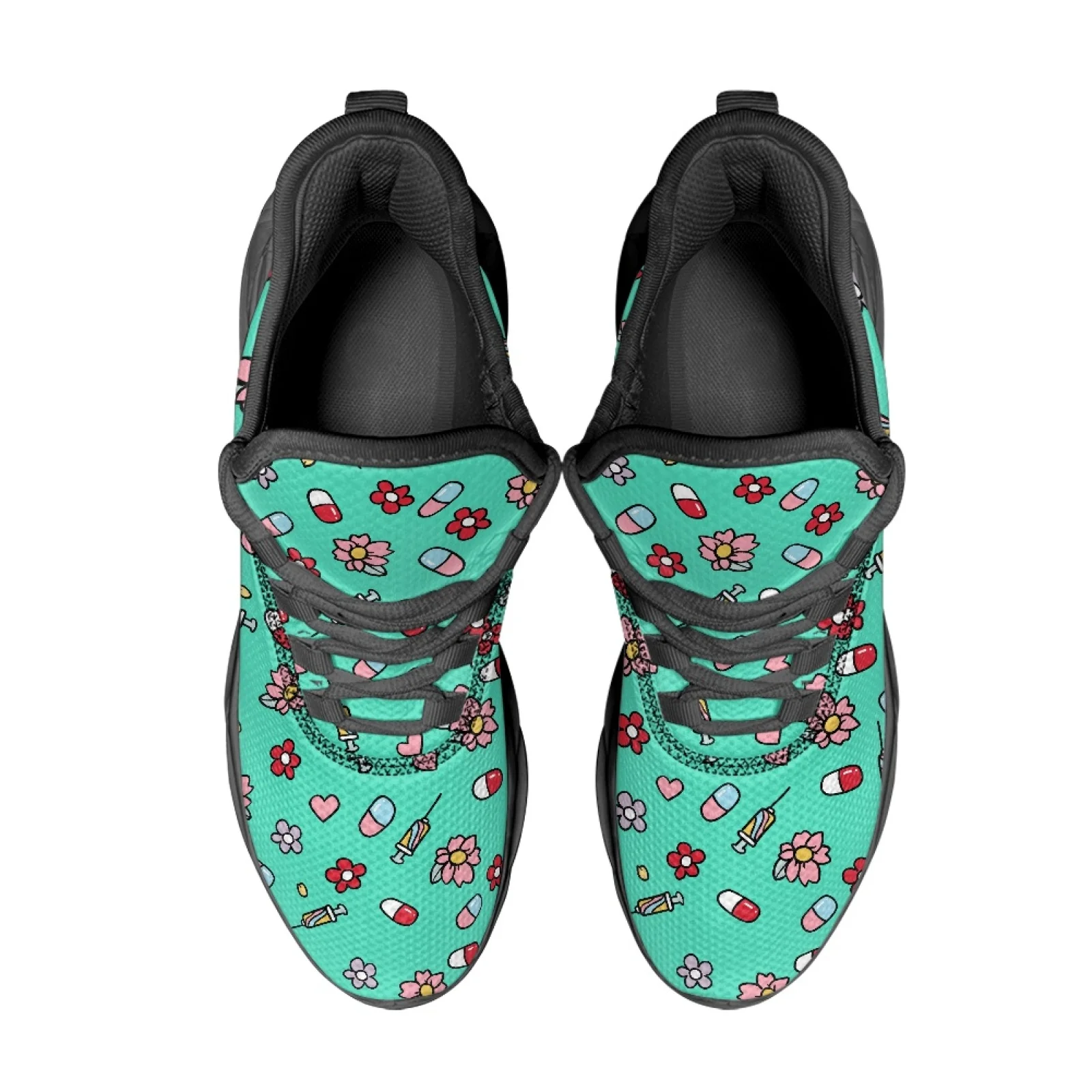PENSTROLL Comfortable Running Shoes Lightweight Mens Running Shoes for Jogging Youth Medical Floral