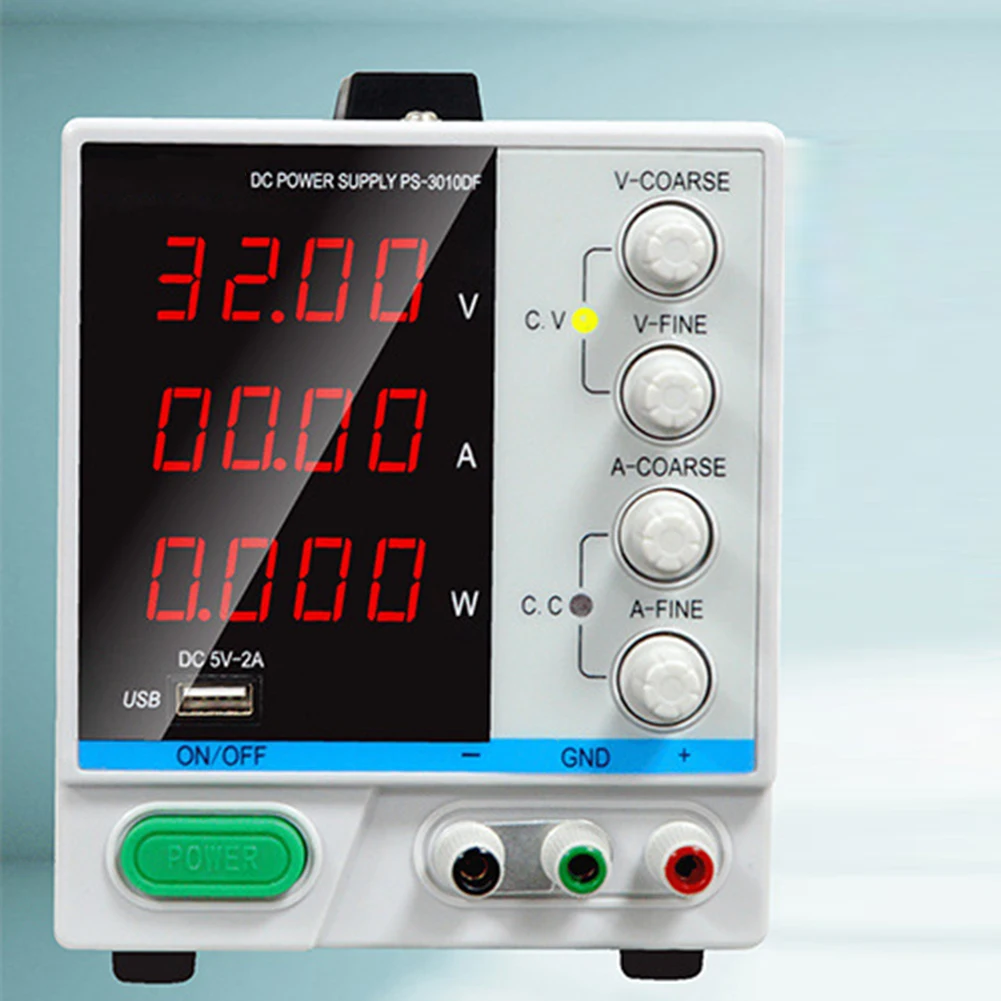 PS3010DF 30V 10A Switching Regulated DC Power Supply, 4-Digit Display, For Electroplating & Maintenance