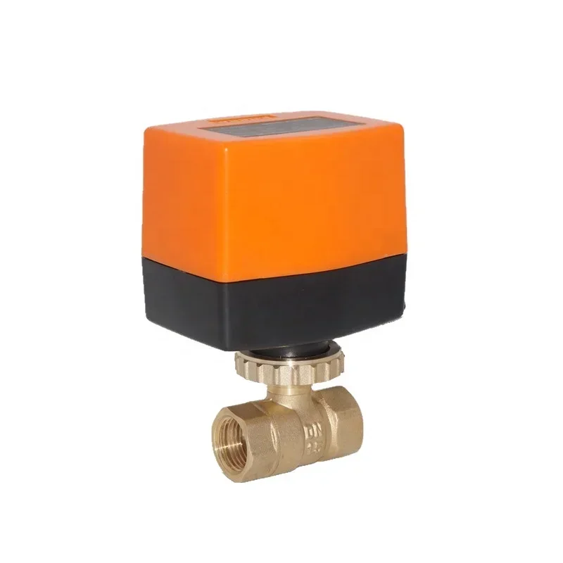 For Winner WRA-6320A 230VAC Electric Water Straight Flow Control 2 Way  DN25 Brass Ball Valve