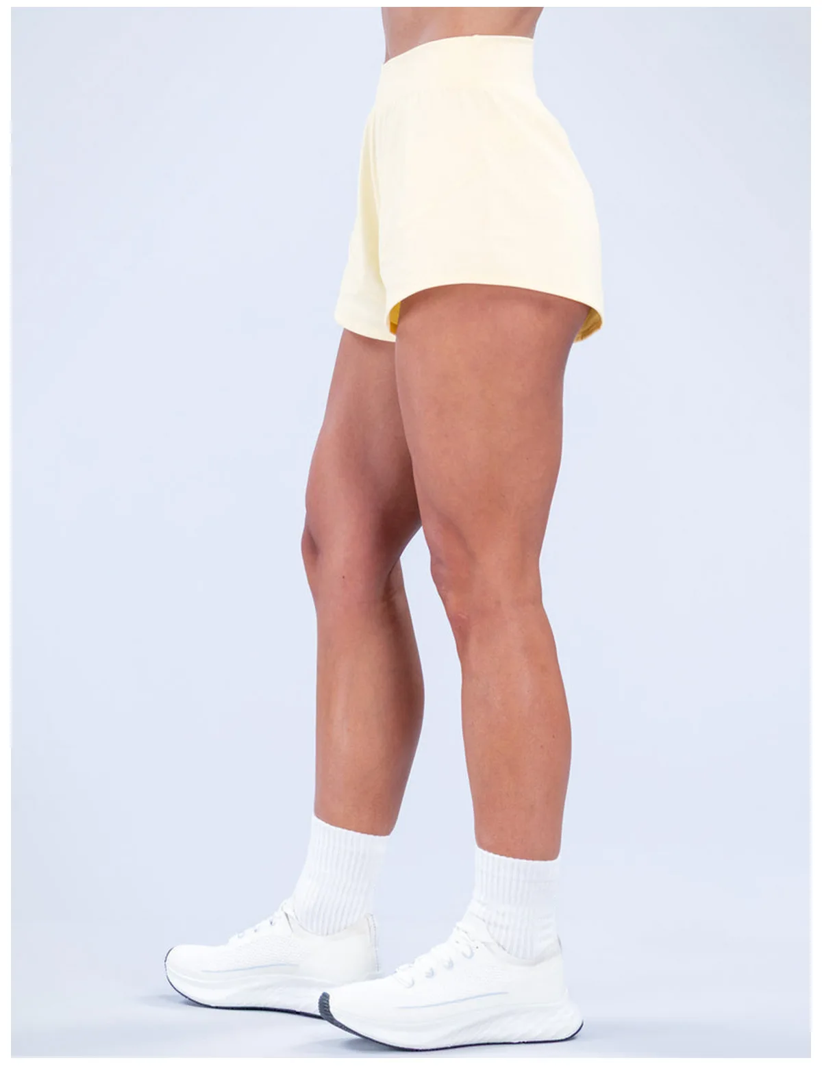 Origin Training Shorts Damen Hochgeschnittener Bund Sportshorts Yoga-Bekleidung Pilates Fitness Workout-Kleidung Laufshorts – Detail 14