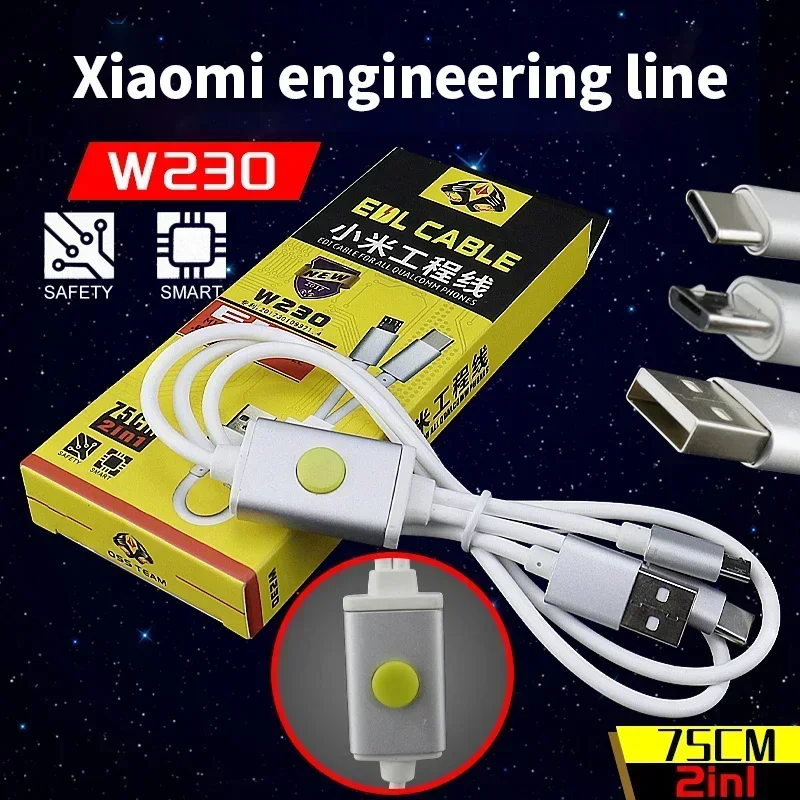 Obrázek 6: OSS W230 W231 univerzální EDL kabel 9008 levý bok lodi inženýrství linky pro qualcomm Xiaomi Redmi hluboká blesk odemknout telefon oprava nářadí