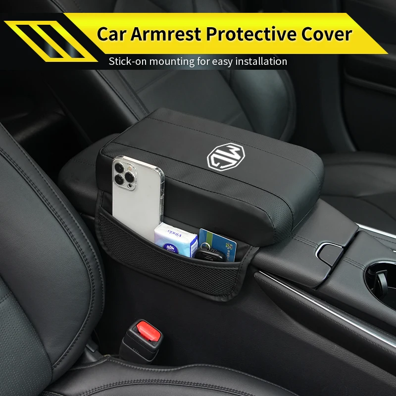 Car Armrest Box Pad Console Protector Cover Booster Mat Accessories For Morris Garages MG 6 3 5 7 TF ZR ZS HS GS GT Hector RX5 - view 3