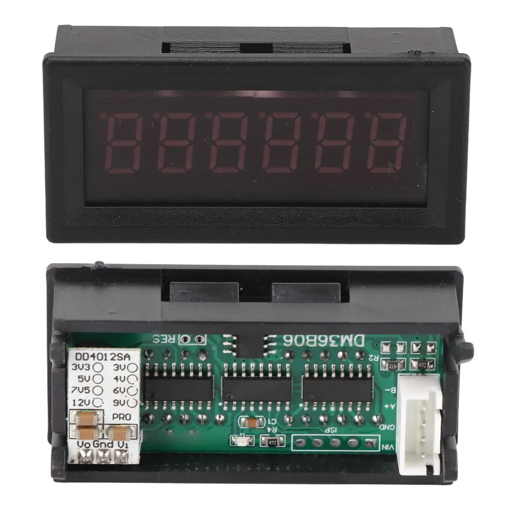0.36 Inch 6 Bit LED Display Module RS485 Adjustable Brightness Digital Tube Module Electronic Label Function Red Segment Display