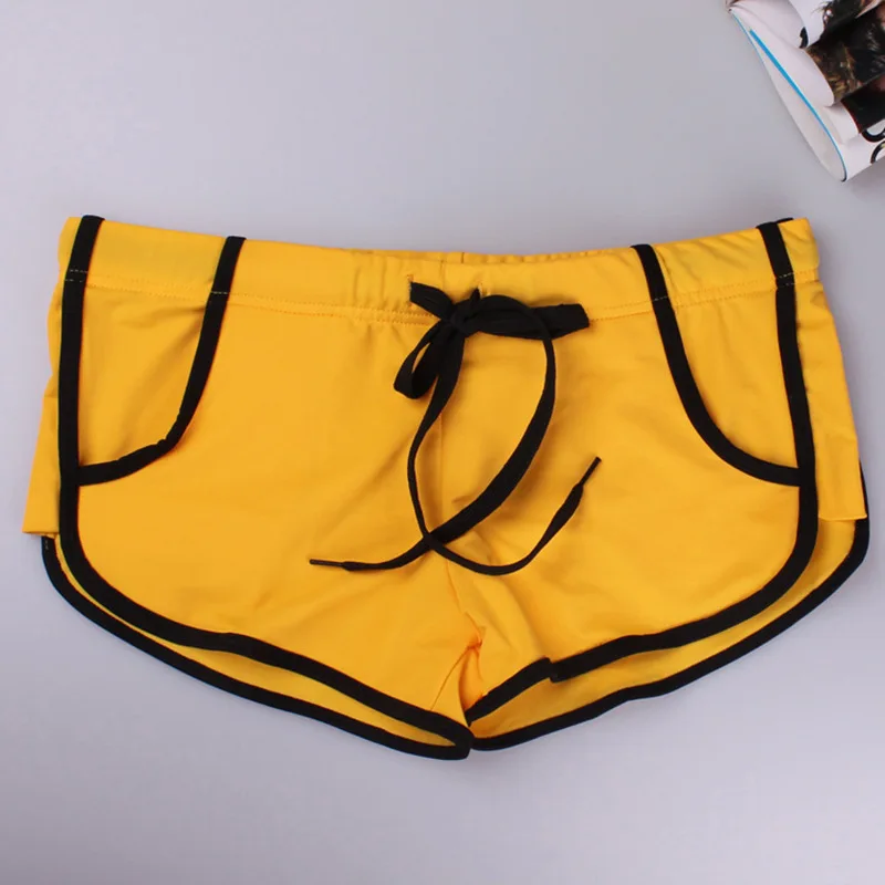 

Summer Men's Swimming Tunks Youth Seaside Beachwear Beach Board Shorts Hot Spring Pool Bathing Sutis Swimwear Pockets Swimsutis