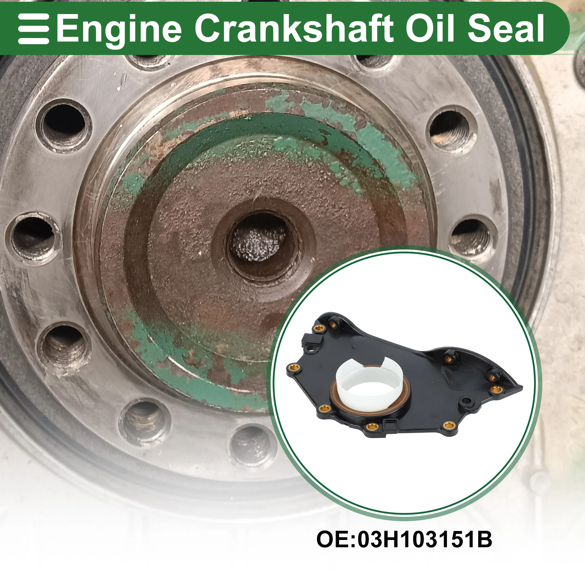 

UXCELL 1 Pc Front Crankshaft Oil Seal with Flange for Volkswagen Atlas No.03H103151B