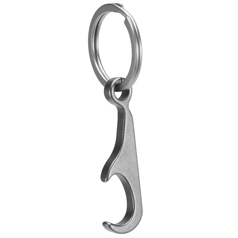 TC4 Titanium Creative Mini Beer Opener Keychain With Keyring Can Opener Portable EDC Carry-On Gadget Pendant