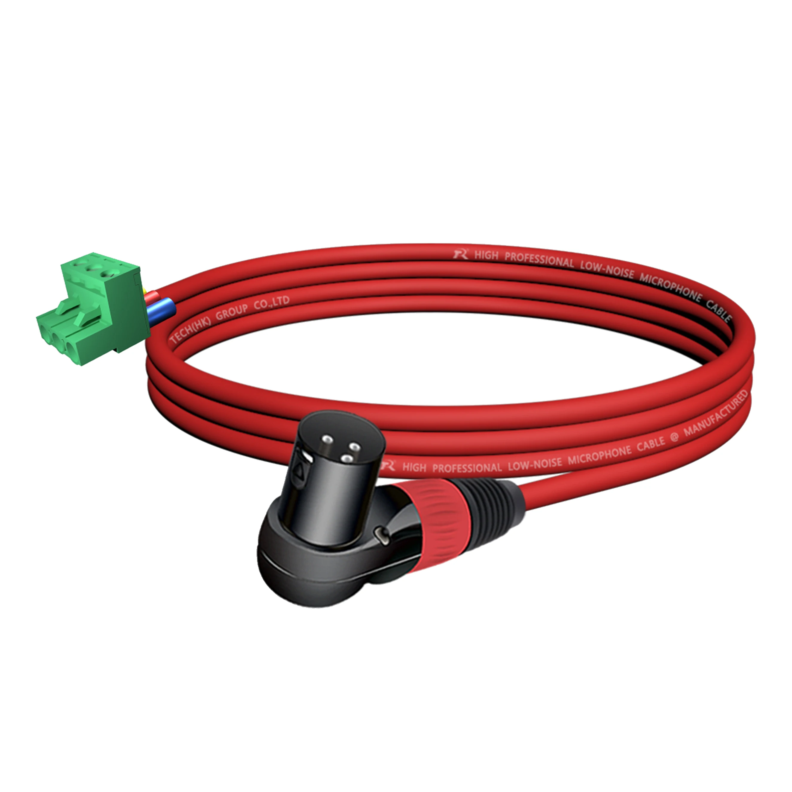 Rechtwinkliger schwarzer XLR-Stecker, 3-polig männlich oder weiblich, verbunden mit 3-poligem Phoenix-Stecker, 5,08 mm 3-polige PCB-Schraubklemme – Detail 6