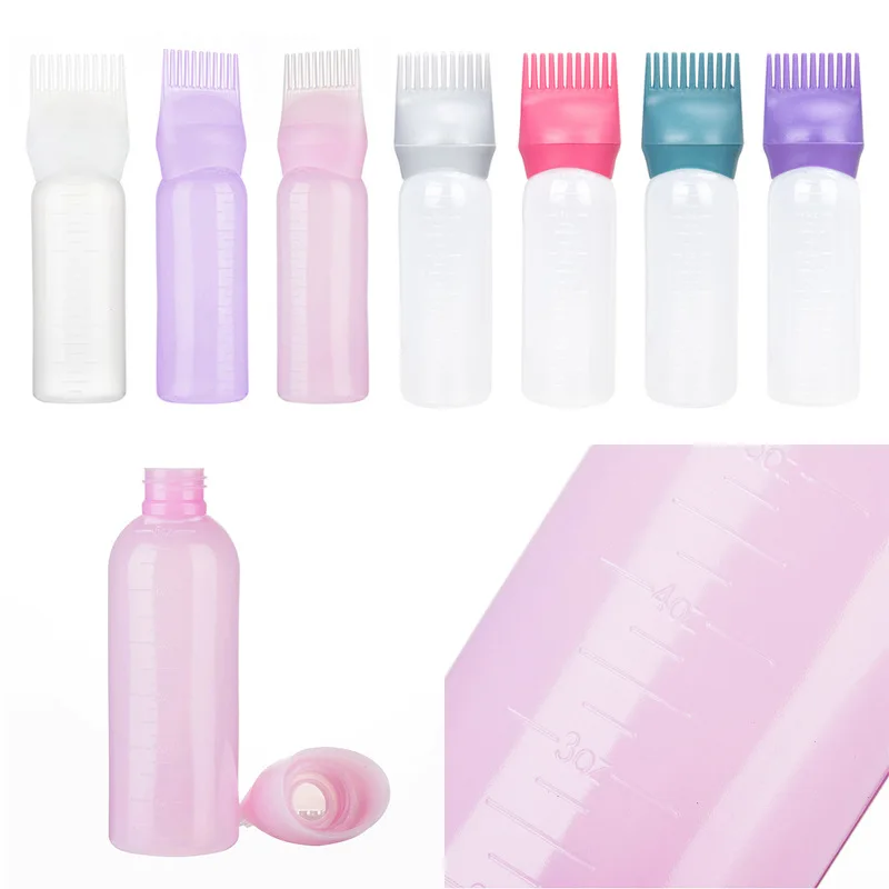 160ml Hair Dyeing Bottle Squeeze Applicator Bottle Oil Plastic Hair Dye Bottle Hair Coloring Hairdressing Styling Tool