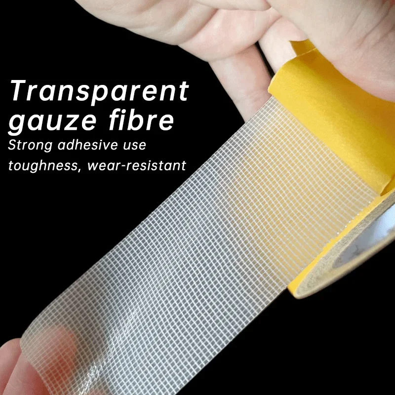 3 قطعة تثبيت قوي شريط لاصق على الوجهين الثقيلة شبكة شفافة مقاوم للماء Traceless شريط سجادة شبكي قوي #3