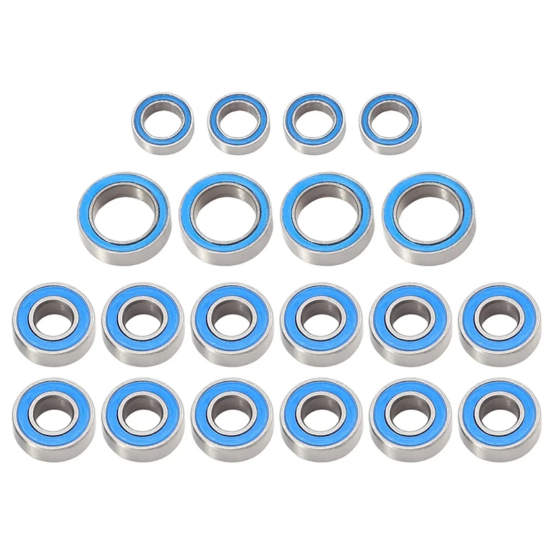 

20PCS Rubber Sealed Ball Bearing Kit for Tamiya TT01 TT-01 TT01E TT01D TT02B 1/10 RC Car Upgrades Parts Accessories