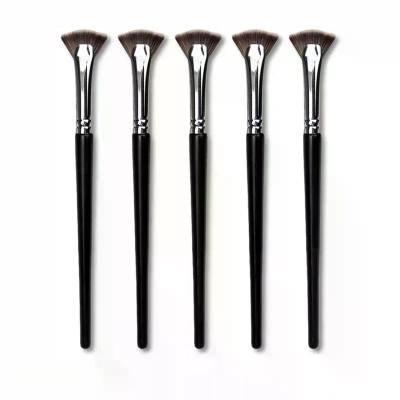 1PC Fan-shaped Eyelash Brush Soft No Shedding Professional Beauty Eyelash Makeup Brushes Mascara Highlighter Powder Smudge Tool