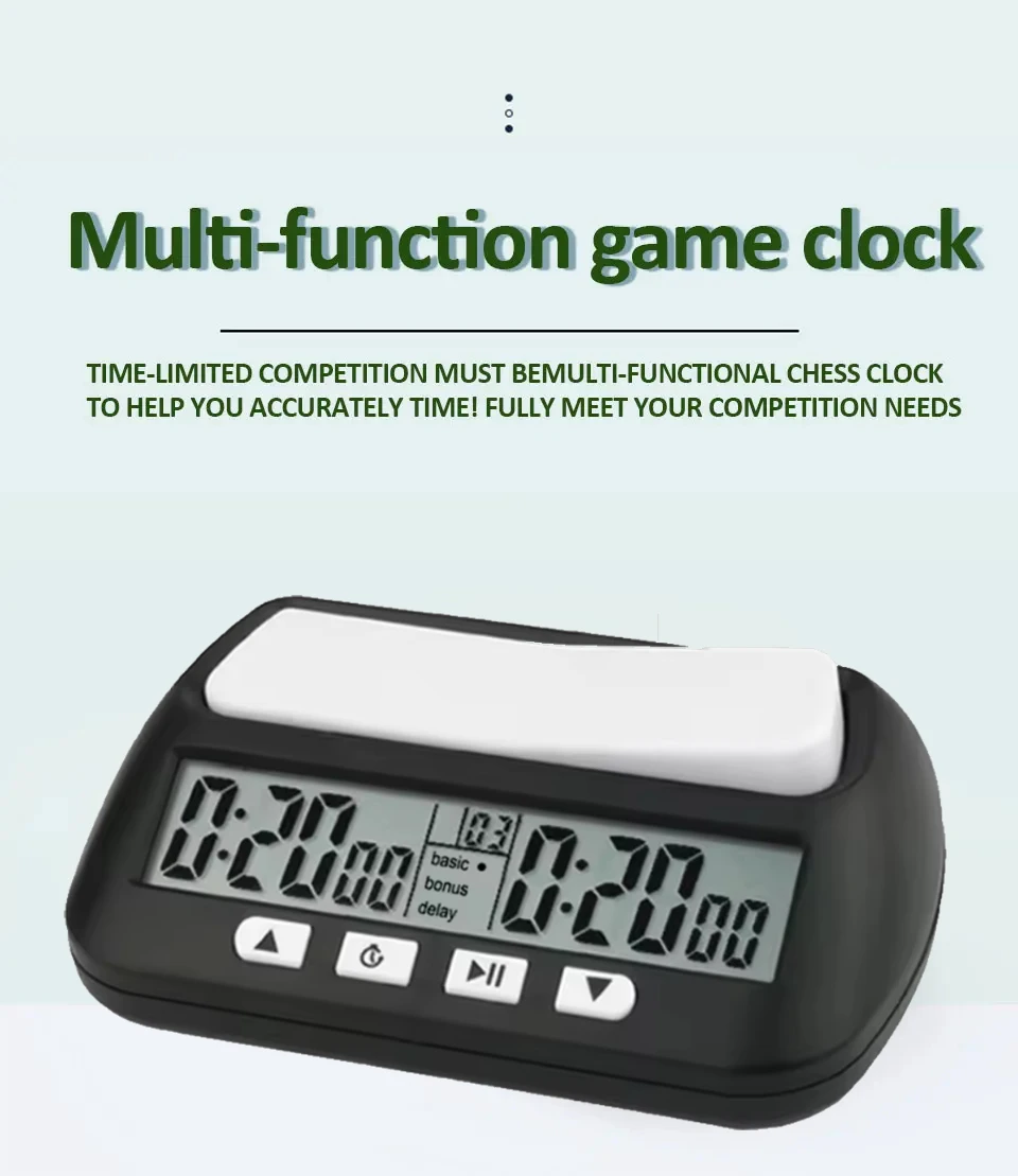 Tournament Grade Chess Clock with Count Up/Down - Professional 3 Modes Digital Timer Memory Function for Competitive Play