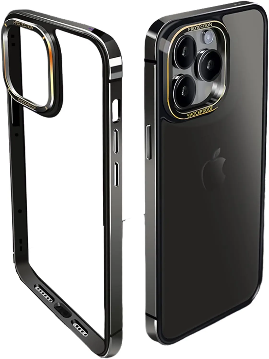 حافظة هاتف فاخرة من الفولاذ المقاوم للصدأ غطاء إطاري أصلي ملحقات آيفون 15 برو ماكس بلس 15 برو 15 بلس #2