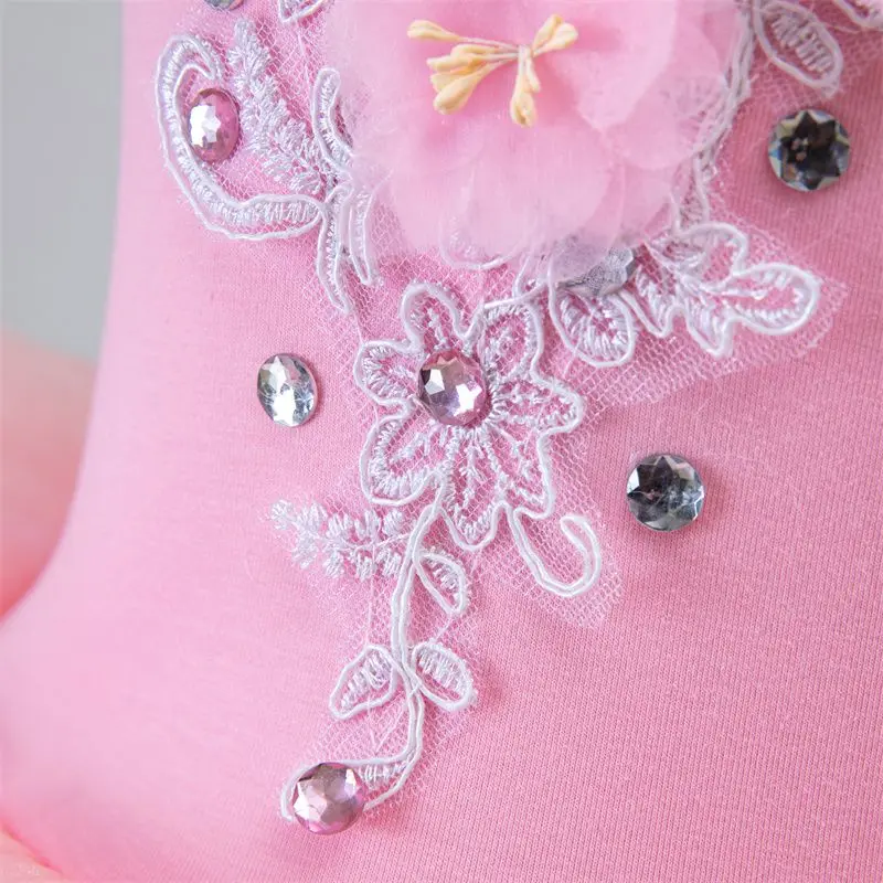 Ruoru Ballet Tutu Pink Yellow Color Dance Dress for Girls Kids Child Leotards Girls with Pants Ballet Dress Skirt with Flowers