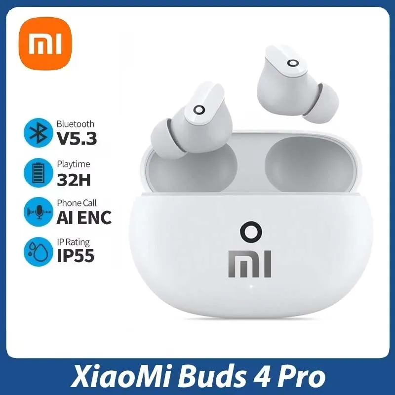 XIAOMI Buds4 Pro Wireless Headset Mijia Bluetooth Earphones TWS Noise Cancelling Earphones HiFI Stereo Sport Headphones With Mic