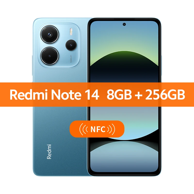 【World Premiere】Global Version Xiaomi Redmi Note 14 MediaTek Helio G99-Ultra 108MP AI 5500mAh 6.67" AMOLED 120Hz Display IP54