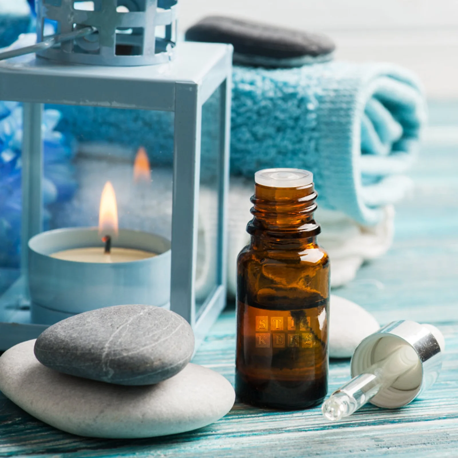 

10Pcs Essential Oil Bottles Labels Golden Letters Tag Stickers Decals Stylish Delicate Letters Stickers