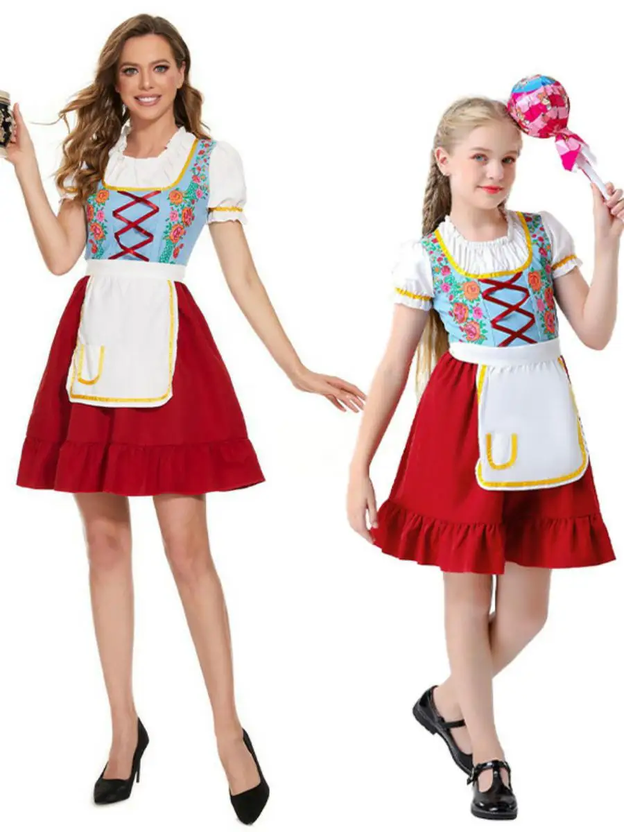 

Лидер продаж, комплект одежды для фестиваля пива, Bajiaoli, национальный наряд для мамы и дочки, полиэстер, весна 2021, женская мода