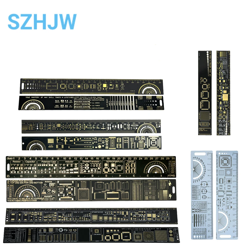 5 Type 9CM 15CM 20CM 25CM 30CM PCB Ruler Multi-functional Measuring Tool Resistor Capacitor Chip IC SMD Diode Transistor